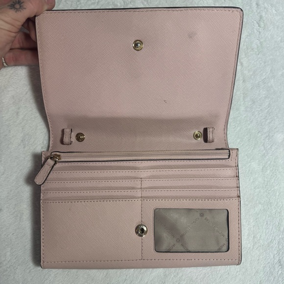Michael Kors Blush Pink Crossbody Clutch Bag Purse - Picture 8 of 11